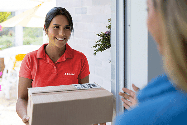 OnTrac Service Provider delivers a residential e-commerce package three days faster than FedEx